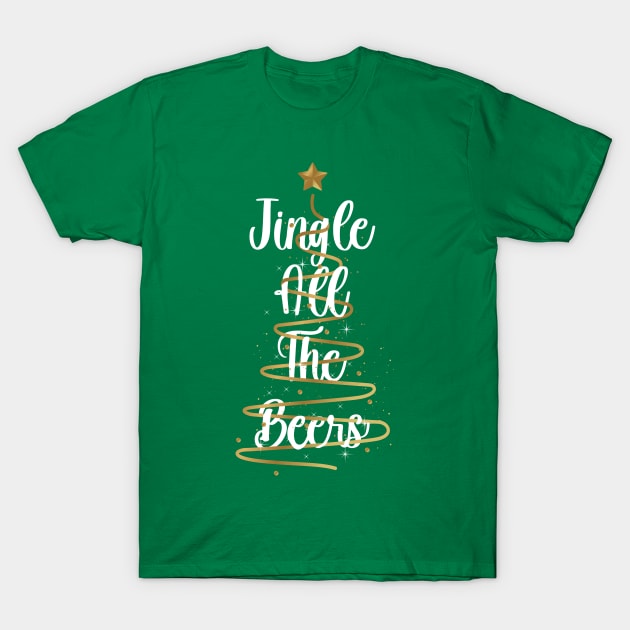 Jingle All The Beers - Merry Christmas - Christmas Sweater T-Shirt by WaltTheAdobeGuy